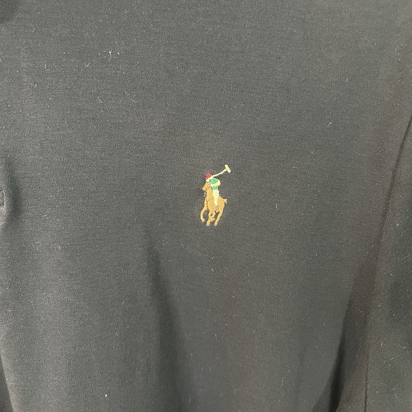Polo Ralph Lauren Men's Medium, Black w/ Realistic Ponyman, Slim Fit - Picture 4 of 4